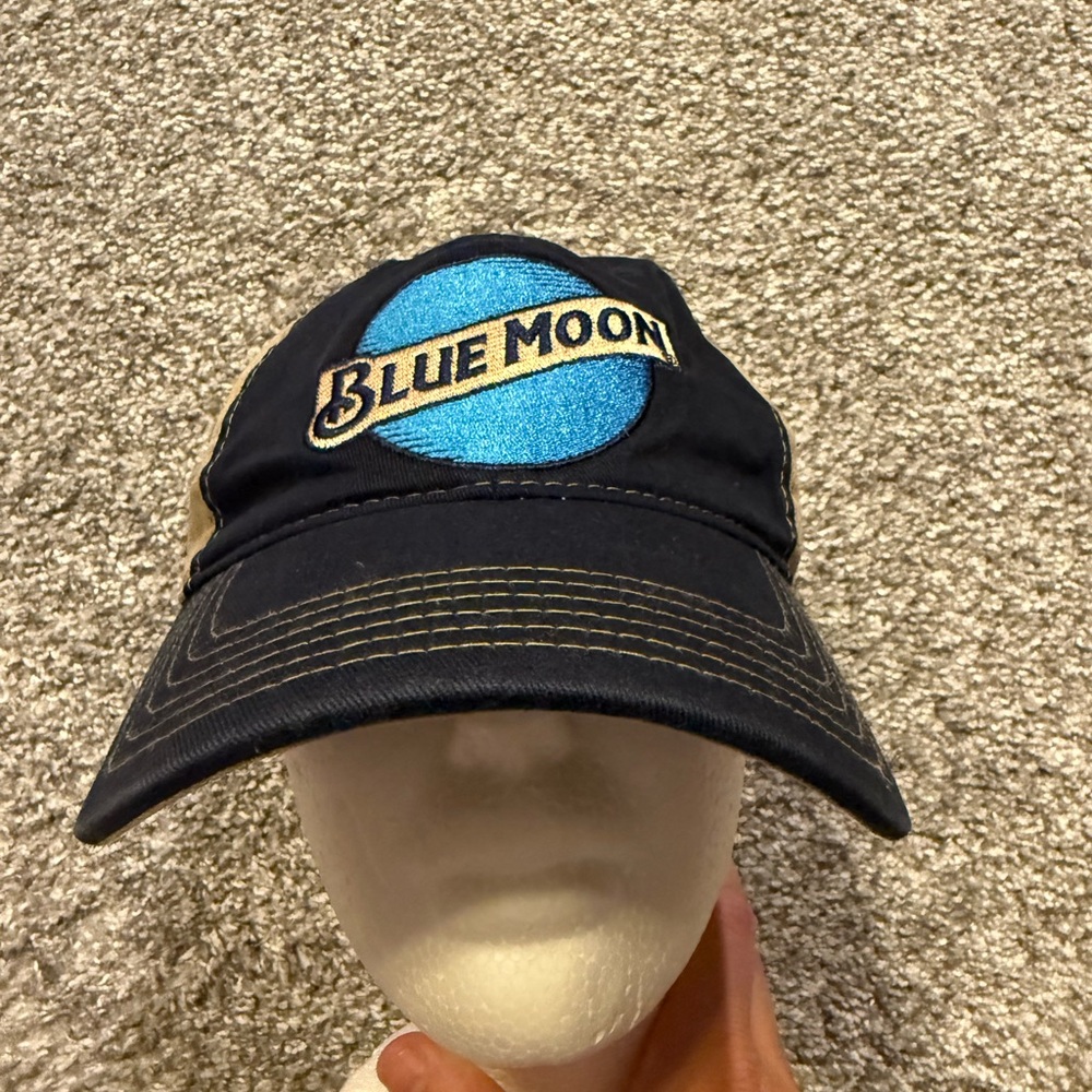 Blue Moon Brewing Company Adult Adjustable Leather Strap Hat Cap